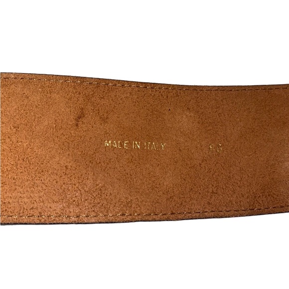 Wide Leather Belt made in Italy - Picture 9 of 10